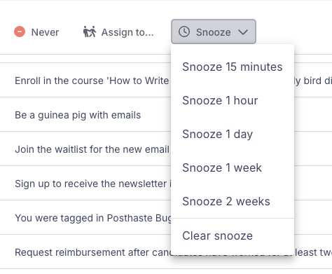 Hide the things that can wait.