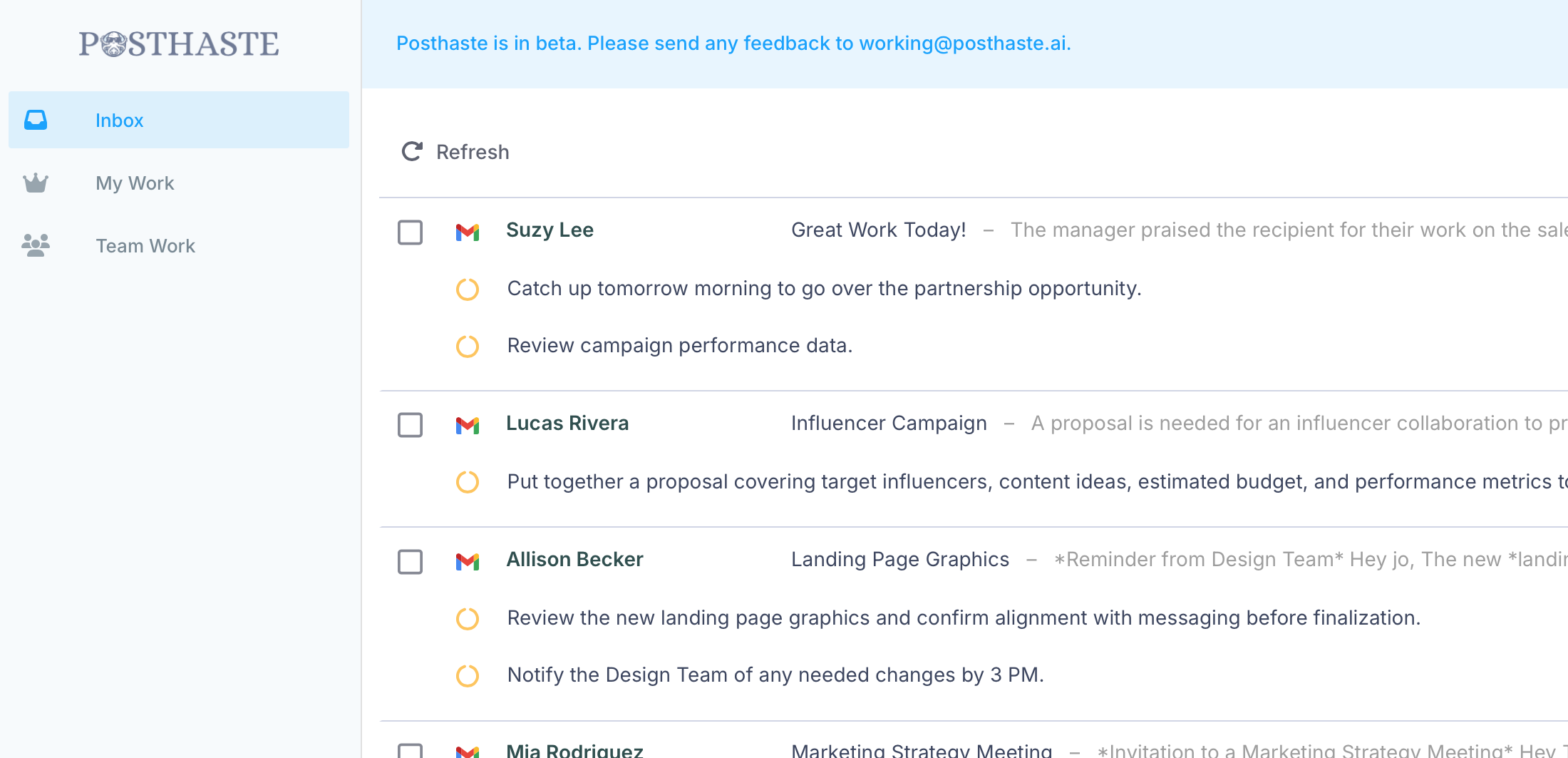 Welcome to Posthaste!